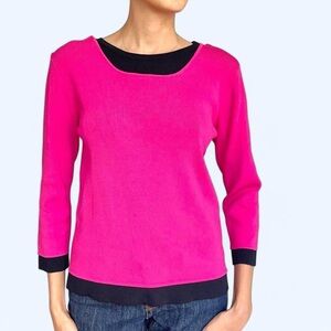 Joseph A. Pink & Black 3/4 Sleeve Sweater 💗🖤